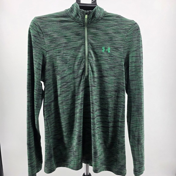 Under Armour Other - Men's Under Armour Long Sleeve Green Seamless Half Zipper Medium